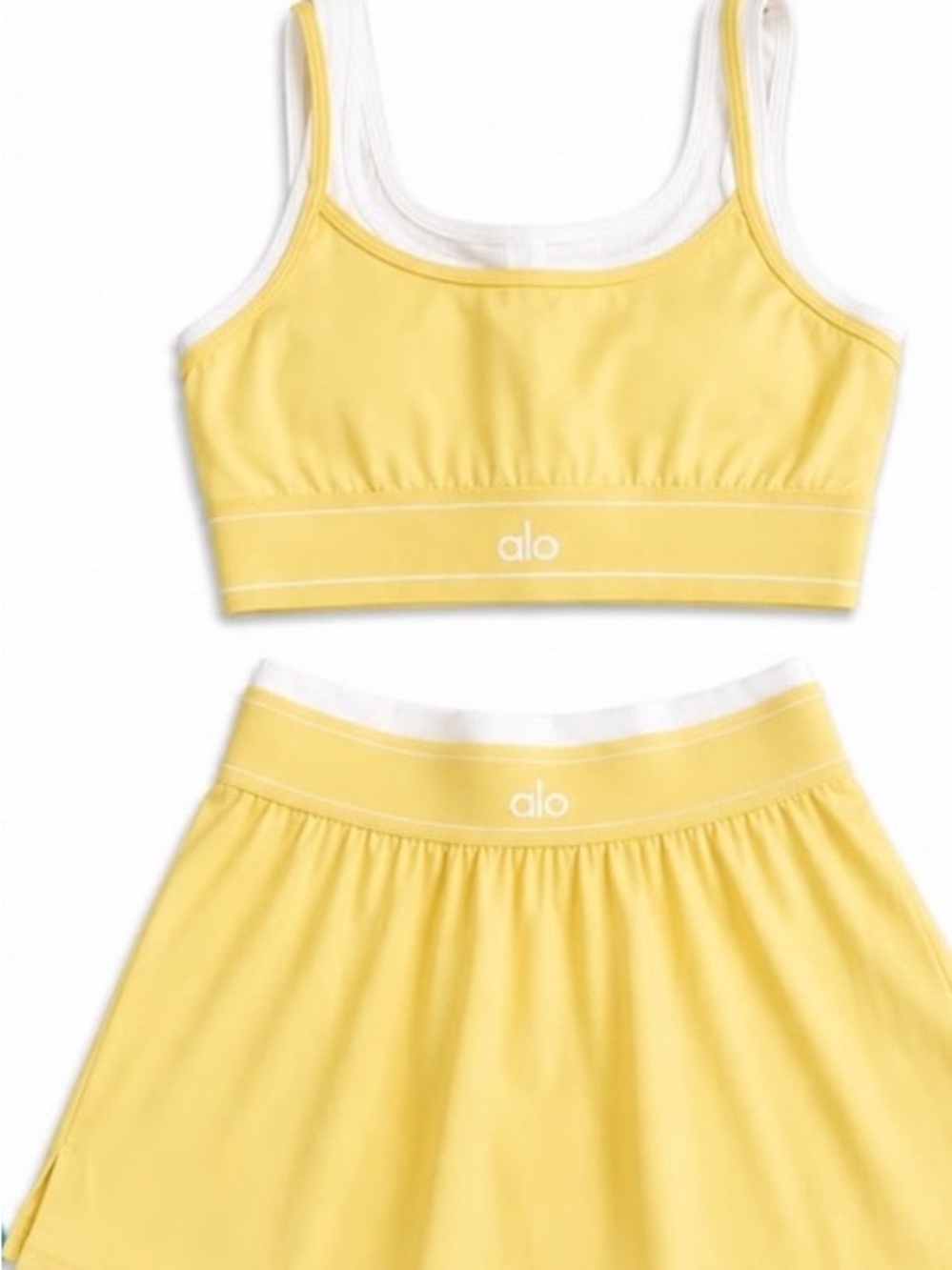 ALO Yoga Girls' Yellow Athletic Skirt - Comfortable Activewear